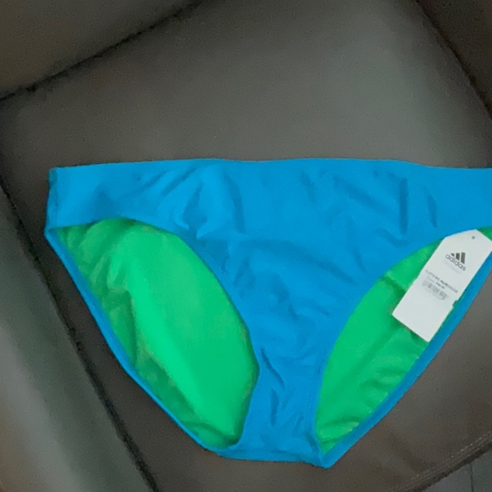 🆕 adidas blue green hipster full coverage bikini swim bottoms …